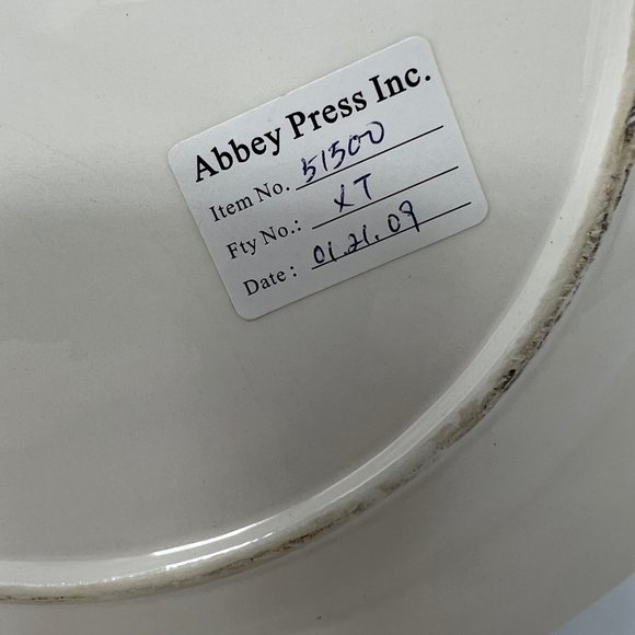 2009 Abby Press Plate “Baptism Blessings” Blue White Yellow Religious Christian - Picture 4 of 4